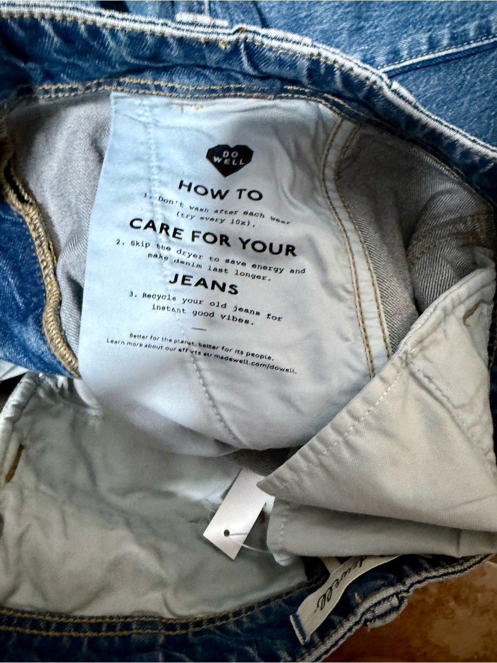 NWT!! Madewell Tapered Denim Trouser - Picture 6 of 7